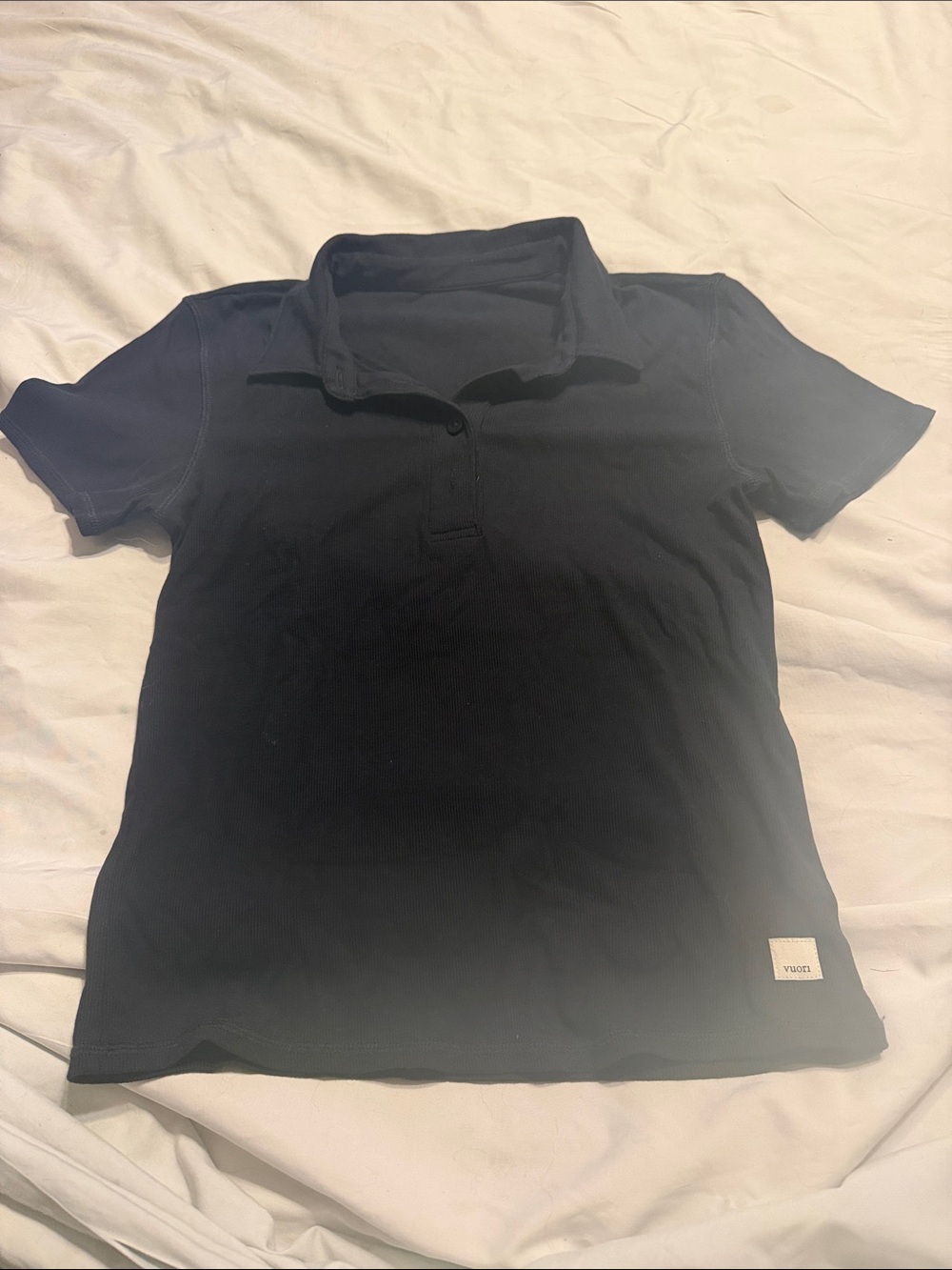 Vuori Black Short-Sleeve Polo